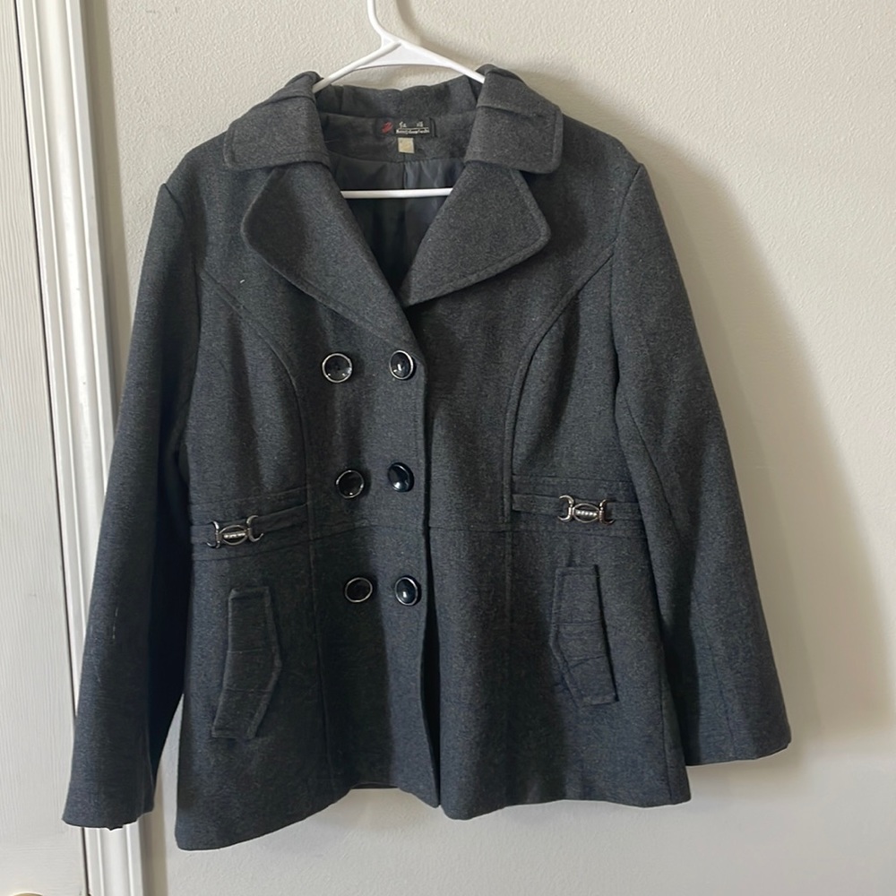 Large Grey Peacoat